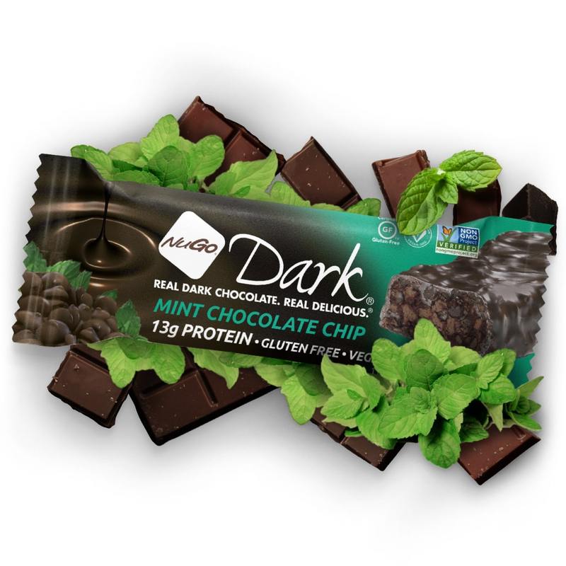 NuGo Dark Mint Chocolate Chip - 12 Count ($1.83 per bar) – Race Pace Foods