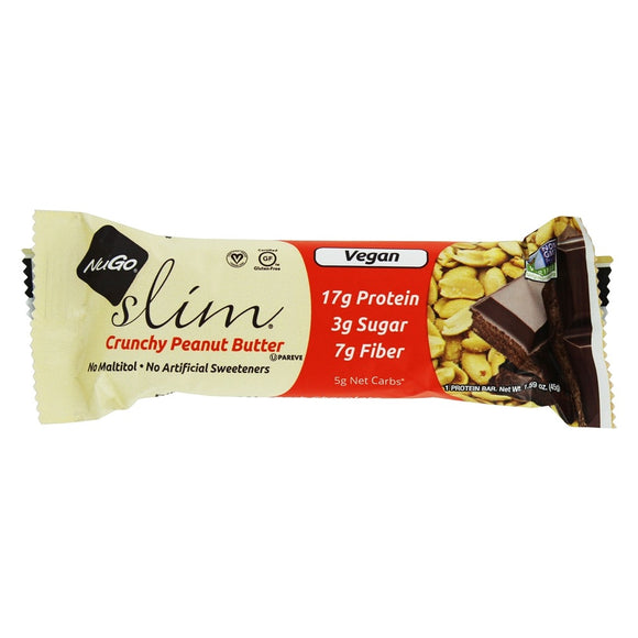 NuGo Slim Crunchy Peanut Butter - 12 Count ($1.66 per bar)